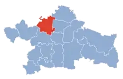 Położenie na mapie powiatu