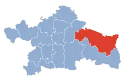 Położenie na mapie powiatu