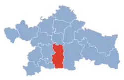 Położenie na mapie powiatu