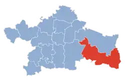 Położenie na mapie powiatu