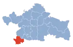 Położenie na mapie powiatu