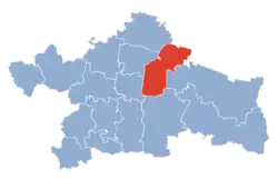 Położenie na mapie powiatu