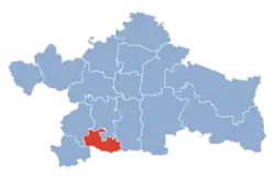 Położenie na mapie powiatu