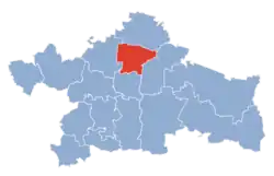 Położenie na mapie powiatu