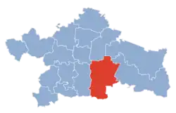 Położenie na mapie powiatu