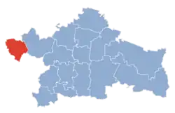 Położenie na mapie powiatu