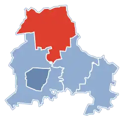 Położenie na mapie powiatu