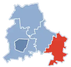 Położenie na mapie powiatu