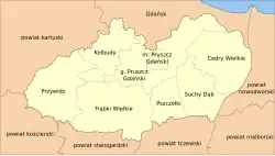 Położenie na mapie powiatu