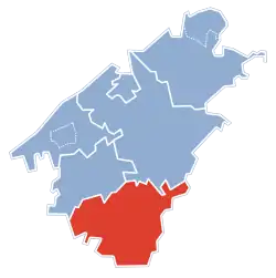 Położenie na mapie powiatu