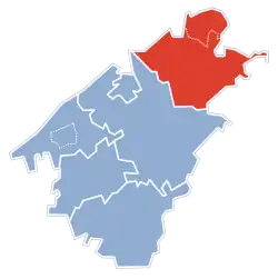 Położenie na mapie powiatu