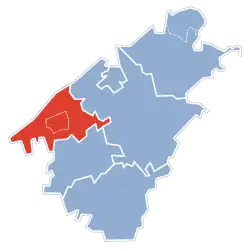 Położenie na mapie powiatu