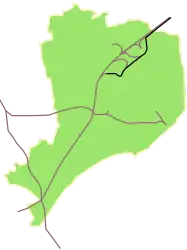 Mapa przebiegu linii kolejowej 59