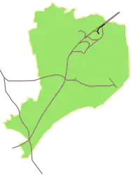 Mapa przebiegu linii kolejowej 916