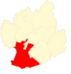 Położenie na mapie powiatu