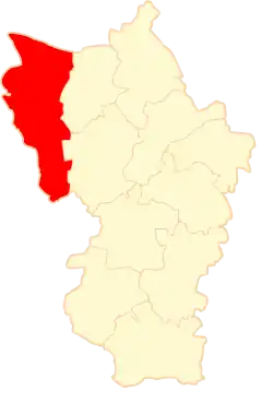 Położenie na mapie powiatu