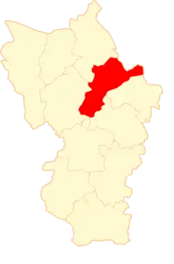 Położenie na mapie powiatu