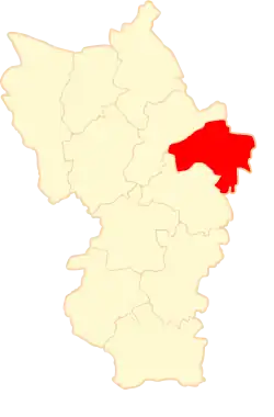 Położenie na mapie powiatu