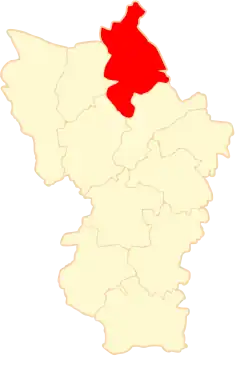 Położenie na mapie powiatu