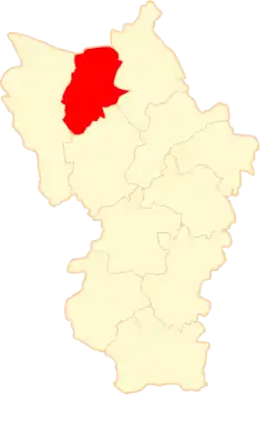 Położenie na mapie powiatu