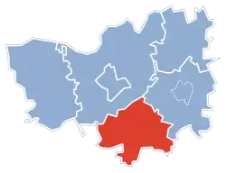 Położenie na mapie powiatu