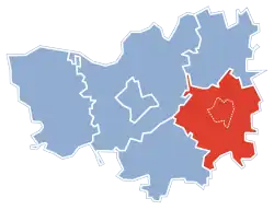 Położenie na mapie powiatu