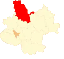 Położenie na mapie powiatu