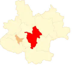 Położenie na mapie powiatu