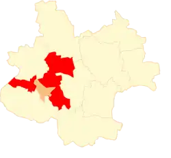 Położenie na mapie powiatu