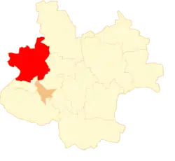 Położenie na mapie powiatu