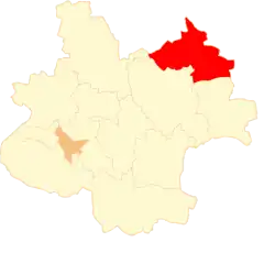 Położenie na mapie powiatu