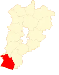 Położenie na mapie powiatu