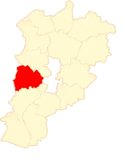 Położenie na mapie powiatu