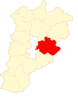 Położenie na mapie powiatu