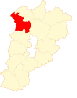 Położenie na mapie powiatu