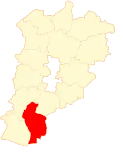 Położenie na mapie powiatu