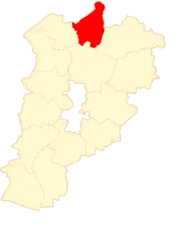 Położenie na mapie powiatu