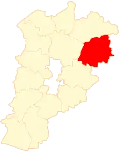 Położenie na mapie powiatu