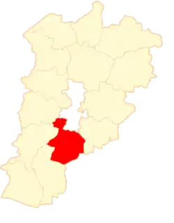 Położenie na mapie powiatu