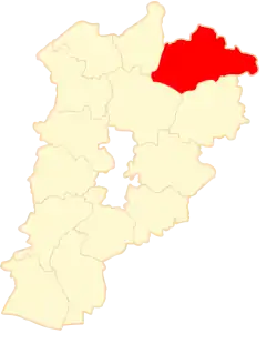 Położenie na mapie powiatu