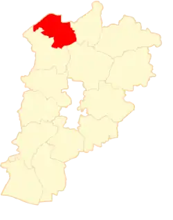 Położenie na mapie powiatu