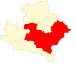 Położenie na mapie powiatu