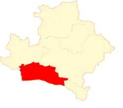 Położenie na mapie powiatu