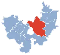 Położenie na mapie powiatu