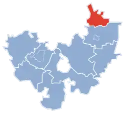 Położenie na mapie powiatu