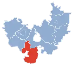 Położenie na mapie powiatu
