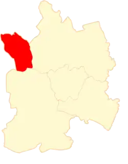 Położenie na mapie powiatu