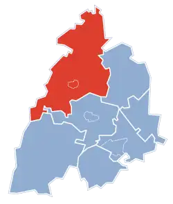 Położenie na mapie powiatu