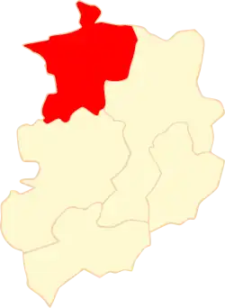 Położenie na mapie powiatu