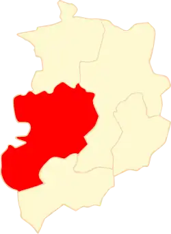 Położenie na mapie powiatu